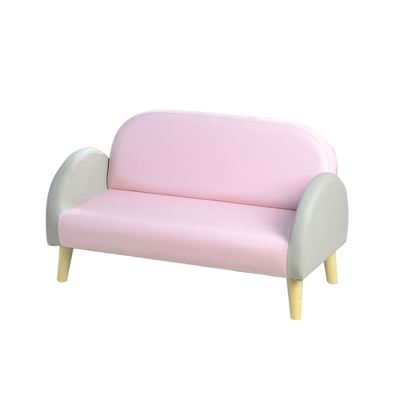 Modern Leather Tight Back Rolled Arm Sofa Couch for Children
