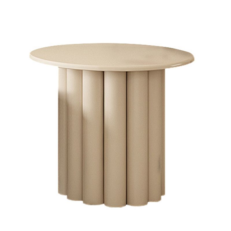 Wooden 4 Legs Coffee Table Round Minimalist Coffee Table for Living Room