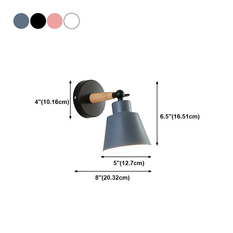 Iluminación geométrica de pared de pared estilo moderno metal 1 luz de pared de pared ligera