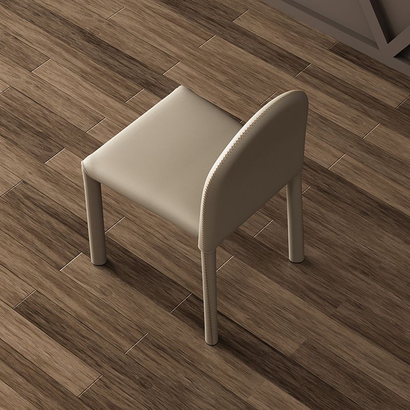 Silla de comedor de estilo moderno Silla auxiliar de cocina sin brazos con patas de metal
