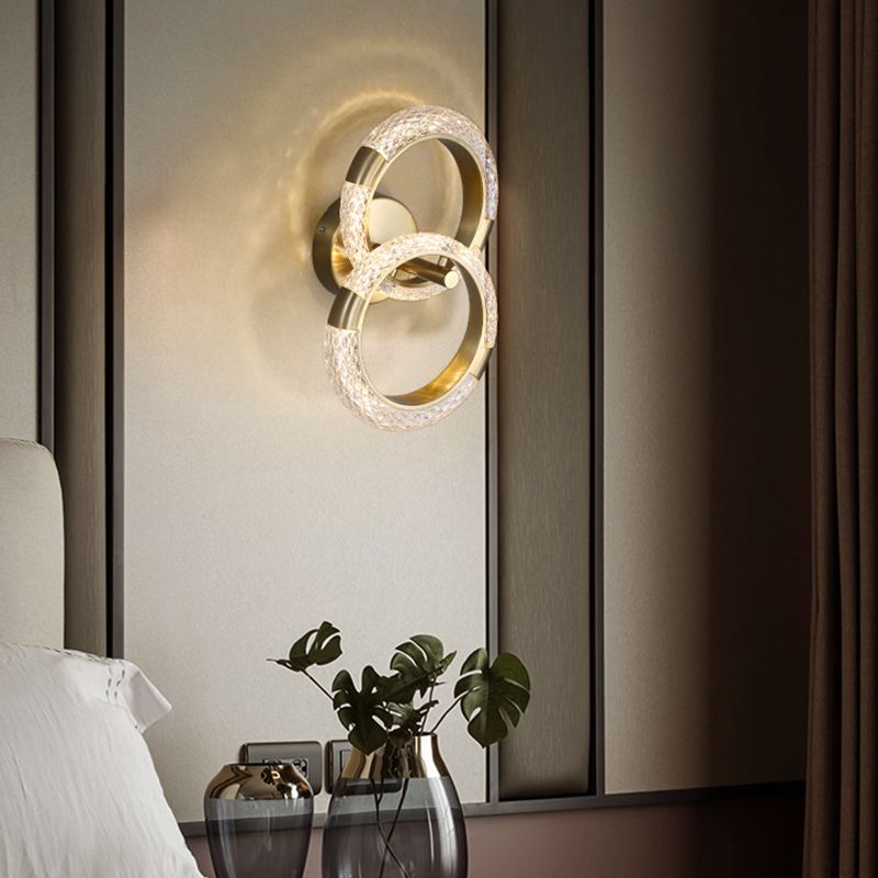 Modern Unique Shape Wall Mount Light Fixture Sconce Lamp in Gold
