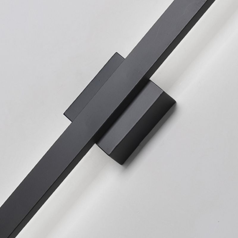 Lineare Schattenwandbeleuchtung moderner einfacher Stil 1 Licht Leuchten Licht in Schwarz und Gold