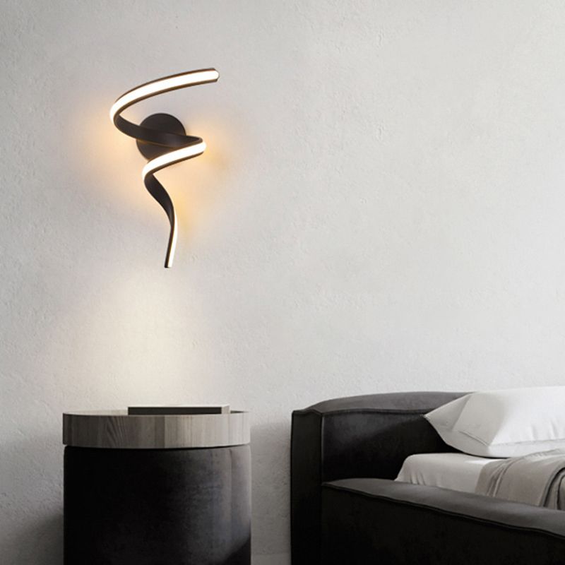 Strip Shape Wall Lamp Modern Wall Mount Lamp with Silica Gel Shade for Bedroom
