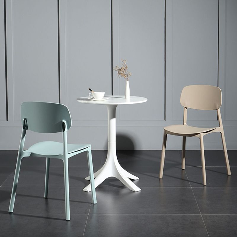 Modern Open Back Side Chair Plastic Indoor Arm Chair for Dining Room Bedroom