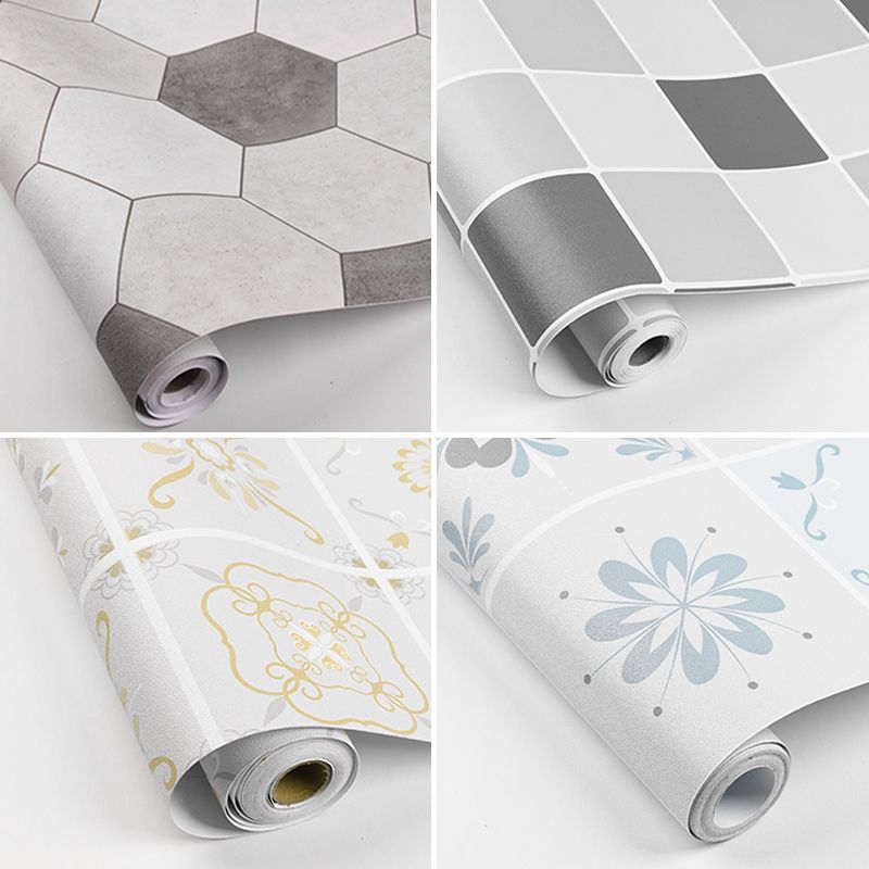 Modern Vinyl Flooring Self Adhesive Geometric Printed Vinyl Plank Flooring