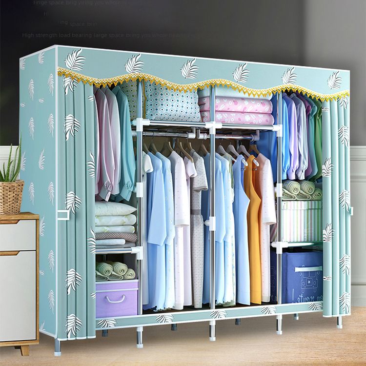 Contemporary Wardrobe Armoire with Legs Metal Wardrobe Cabinet