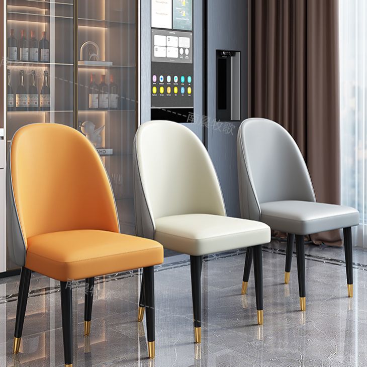 Noordse stijl lederen eetkamerstoel thuiszijde Parsons stoel voor keuken