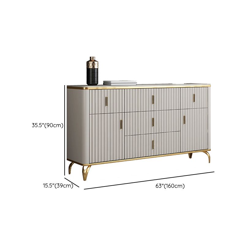 Contemporary Glam Combo Dresser Horizontal Storage Chest Dresser for Home Office