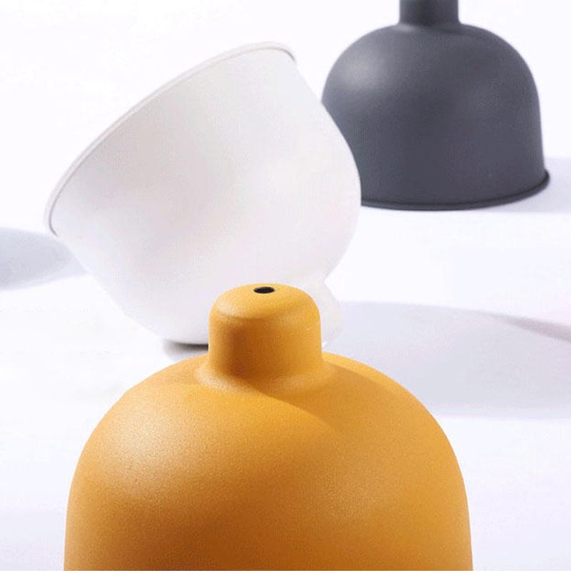 1 Light Bowl Hanging Pendant Modern Macaron Style Metal Hanging Lighting for Dining Room