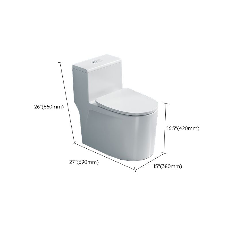 Modern 1-Piece Toilet Bowl Floor Mounted White Urine Toilet for Bathroom