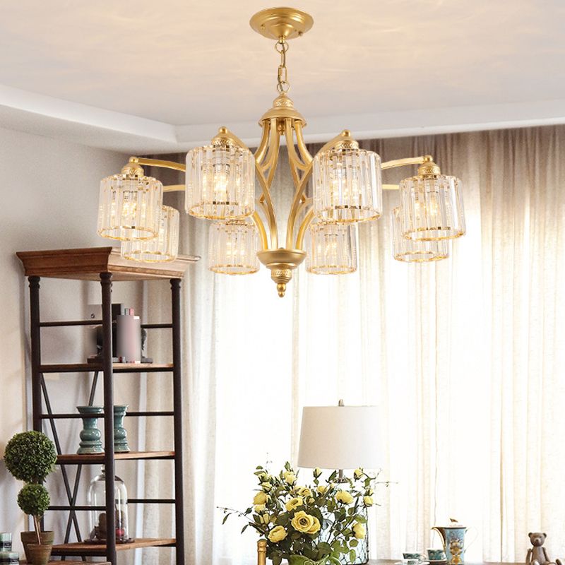 Modern Style Hanging Light Fixture Crystal Pendant Lamp for Bedroom