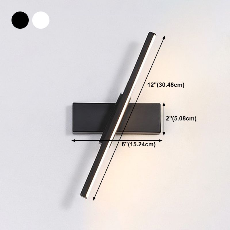 Modern Style Linear Wall Lamps Metal 1 Light Wall Mounted Lamps