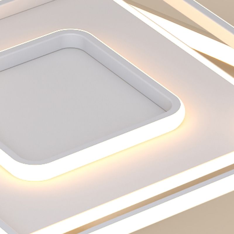 Nórdico de techo cuadrado de luz de techo de LED de metal cerca de techo de iluminación fija en blanco