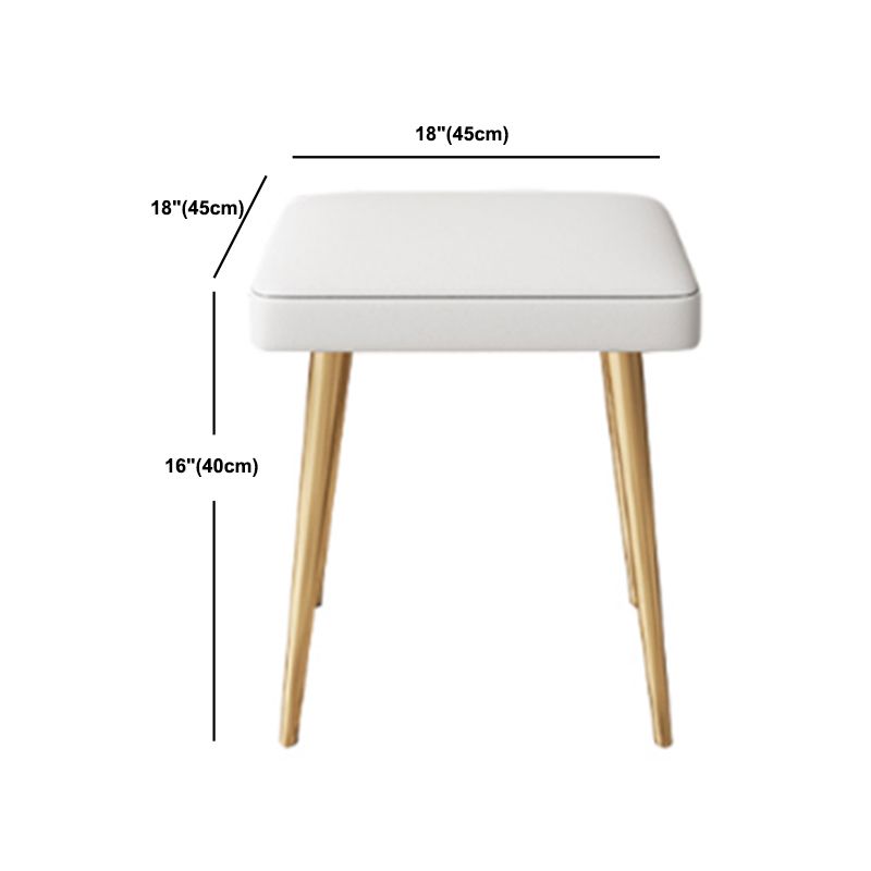 White Vanity with Makeup Table and Stool, 1/2 Drawers Dresser - 31.89" H