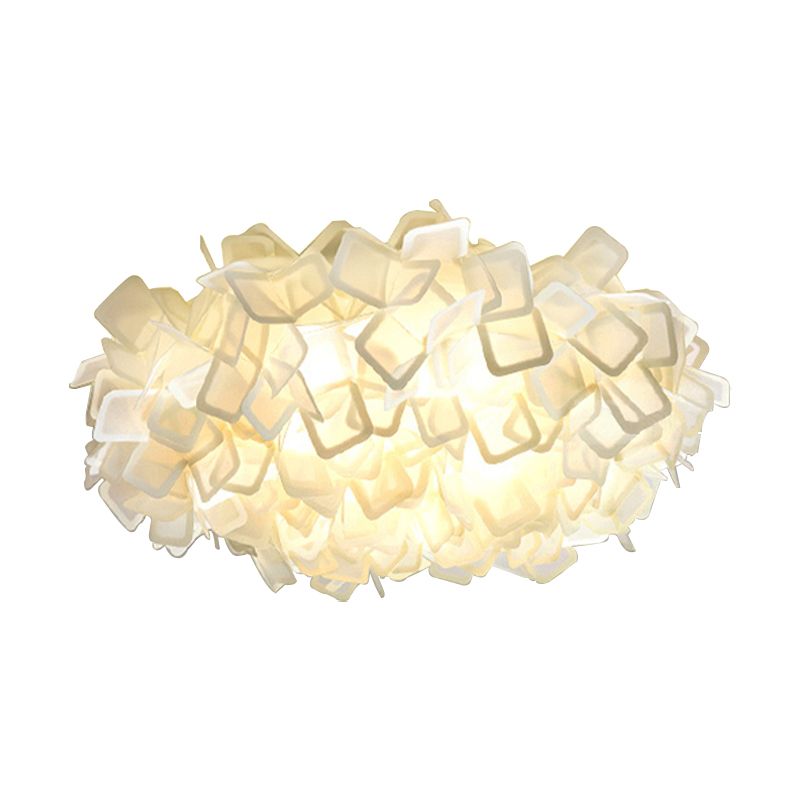 Blossoming Flower Acrylic Flush Mount Contemporary Led White/Black/Blue Flush Ceiling Light Fixture