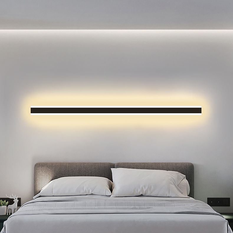 Metal Linear Shape Wall Light Modern Style 1-Light Wall Mounted Light