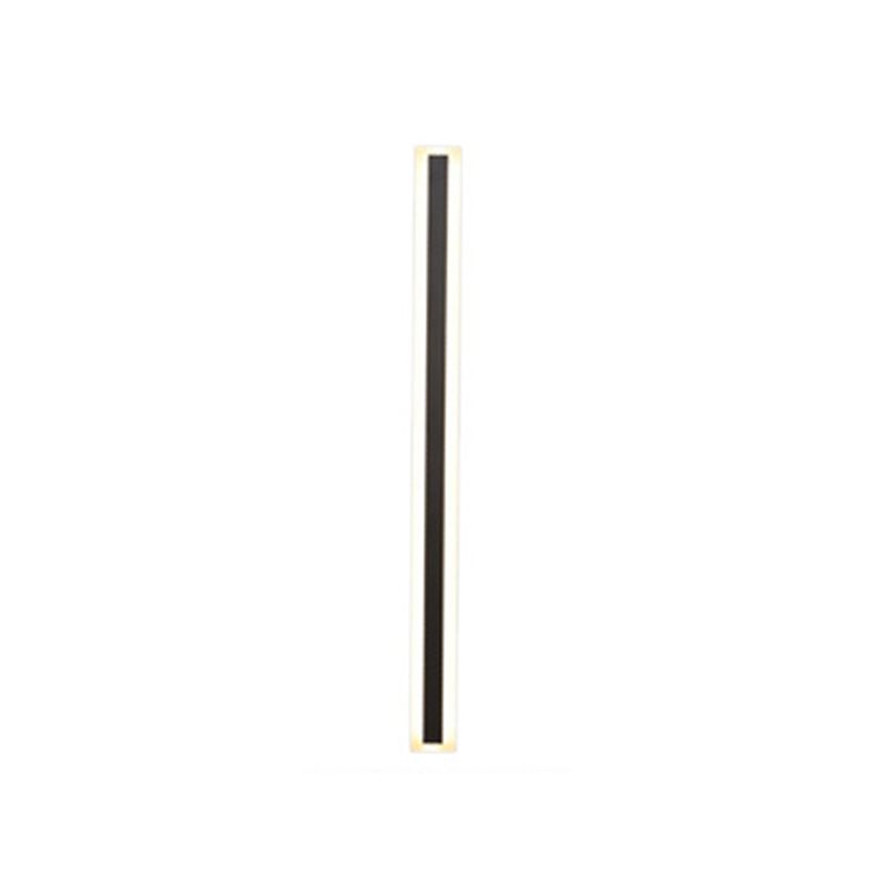 Simple Linear Wall Lamp Metal 1 Light Wall Light Fixture in Black