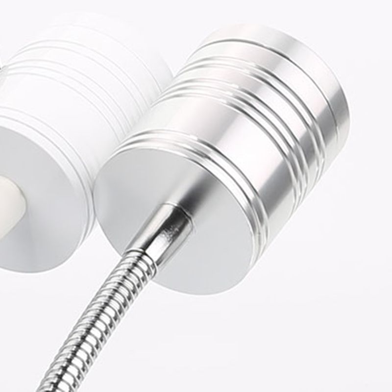 Éclairage mural de cylindre en métal style contemporain 1 éclairage de lecture murale lumineuse