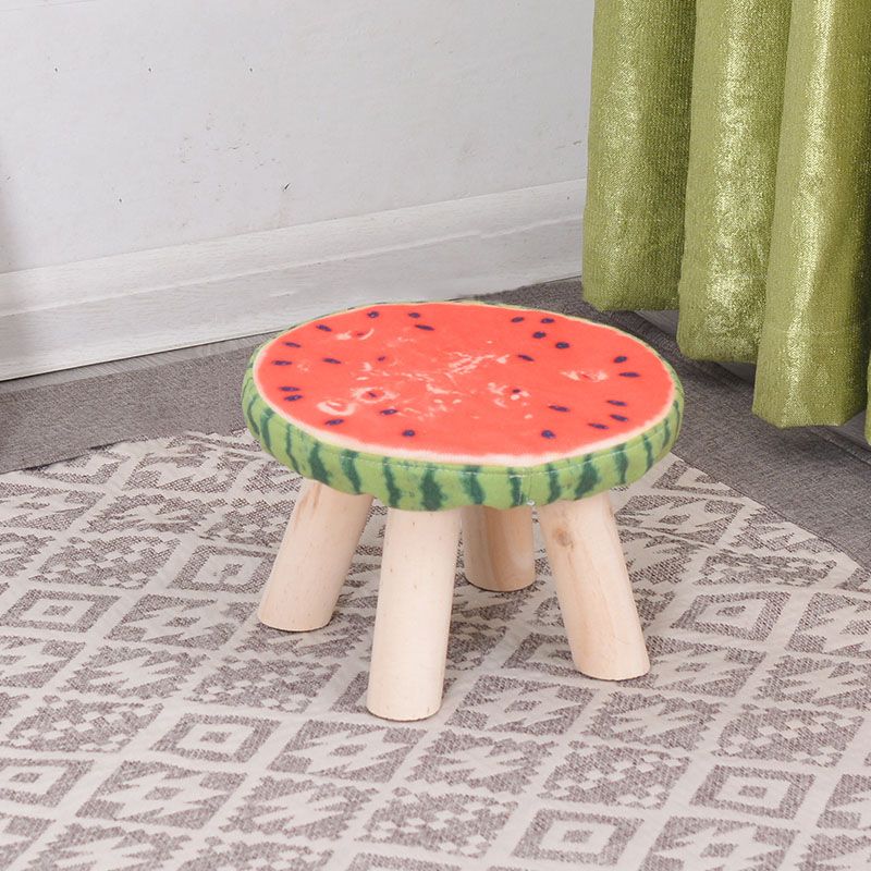 Modern Watermelon Standard Tear Resistant Round Standard for Living Room