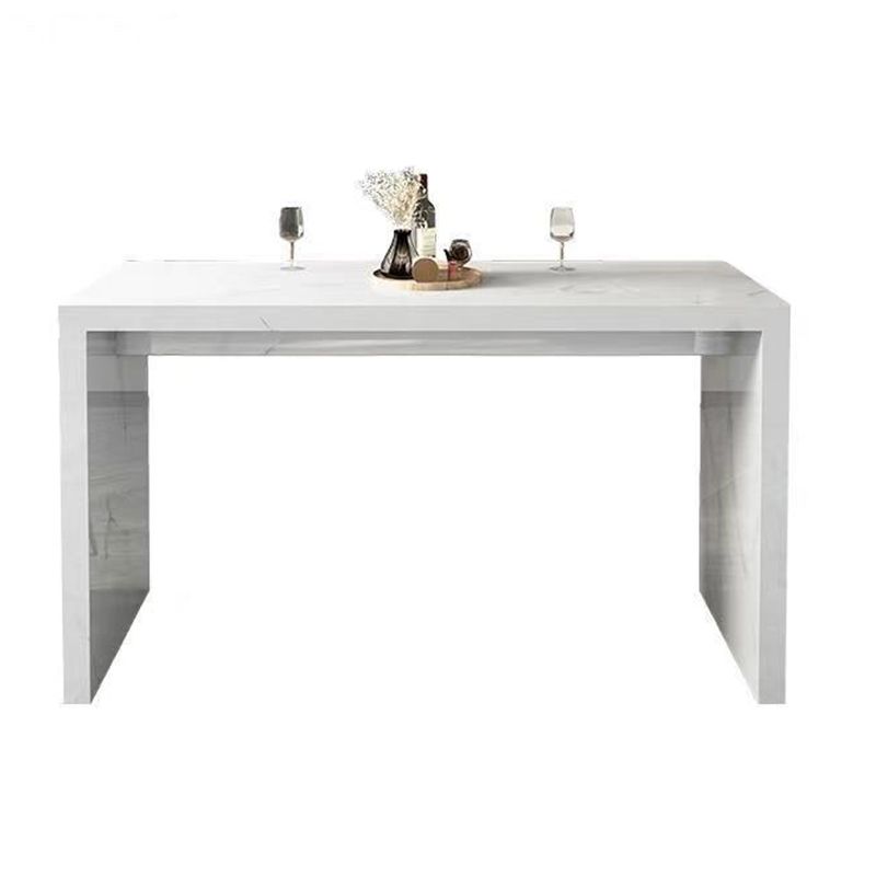 Modern Style Rectangle Stone Bistro Bar Desk Table for Living Room