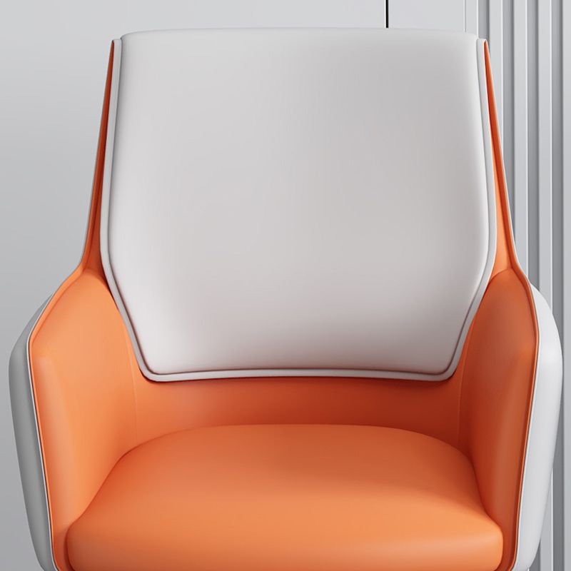 Faux Leather Upholstered Chair Contemporary Kitchen Dining Arm Chair