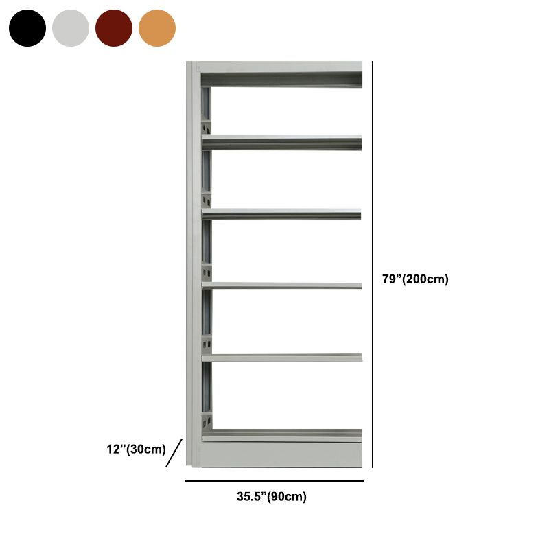 79-inch Contemporary Steel Bookshelf Library Standard Bookcase