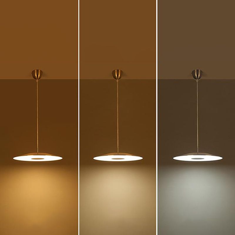 Forme rond en métal suspendu léger style moderne 1 lumière suspendue à la lumière montée sur la lumière