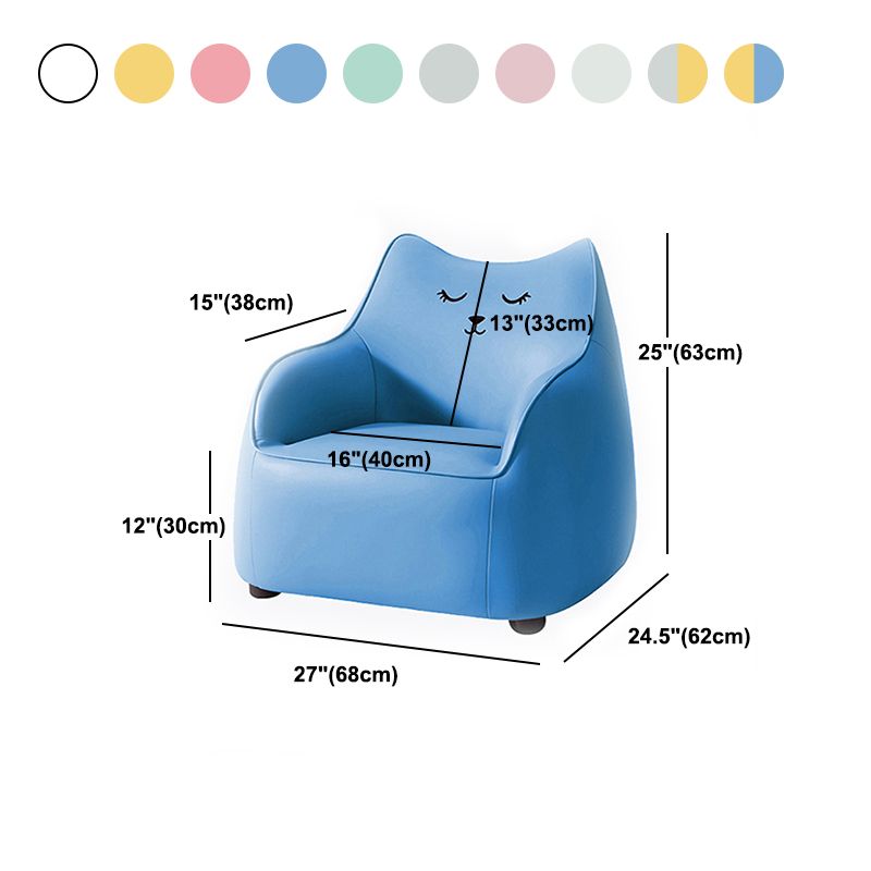 PU Chair Arms Included Basic Four Legs Chair for Living Room