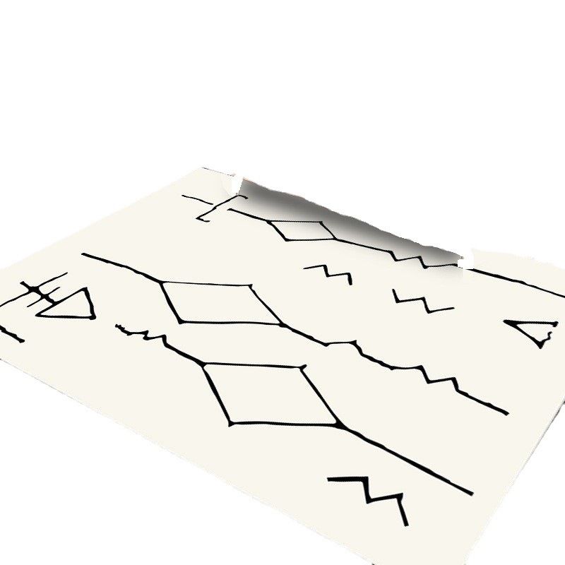 Gray Modern Rug Polyester Irregular Fringe Rug Washable Rug for Living Room