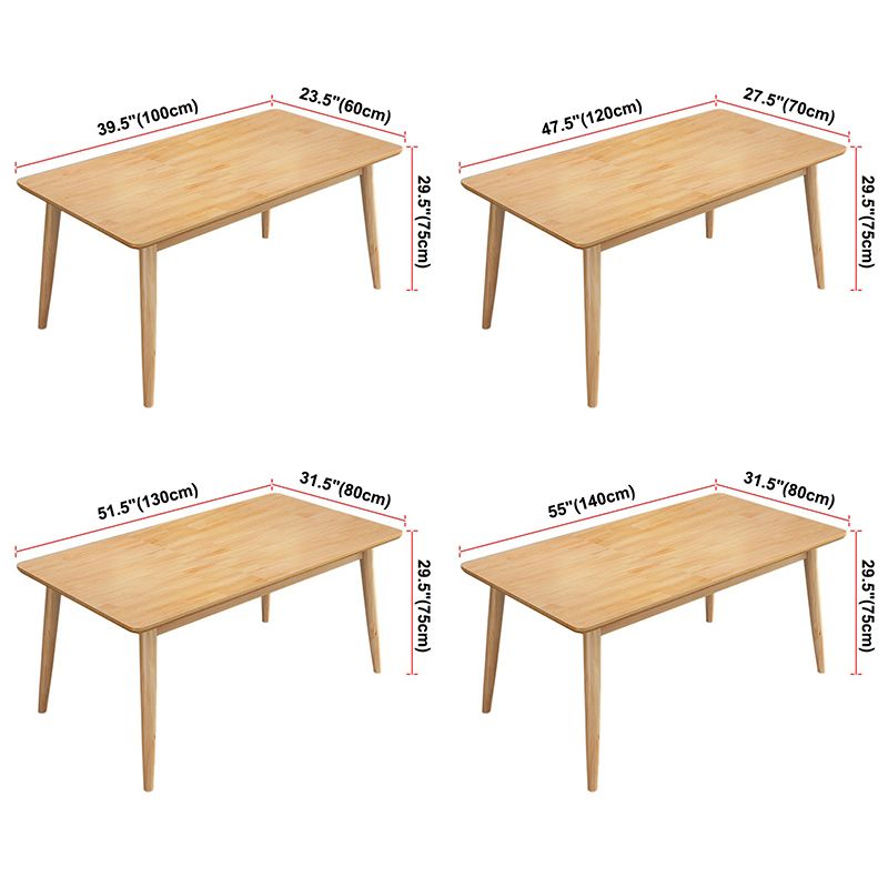 Rettangolo 4 gambe tavolo da pranzo moderno tavolo fisso in legno con legno massiccio