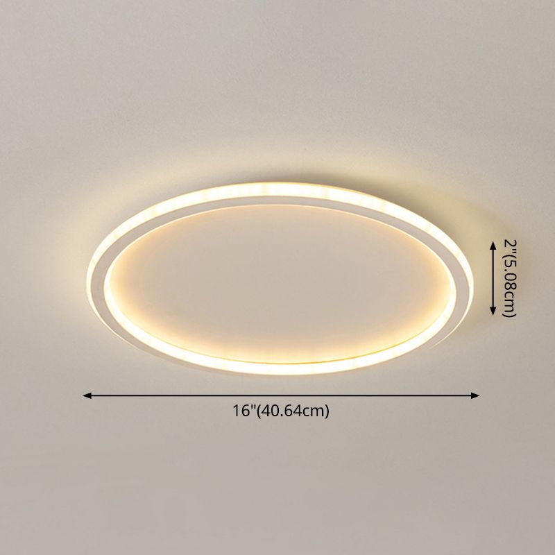 Ronde inbouwlampen Eigentijds aluminium plafondmontagearmatuur voor woonkamer