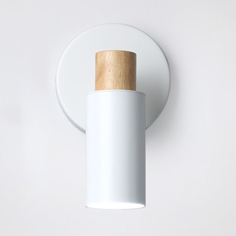 Half Cylinder Shape Sconce Light Fixture Metal Modern Style Wall Sconce Lighting