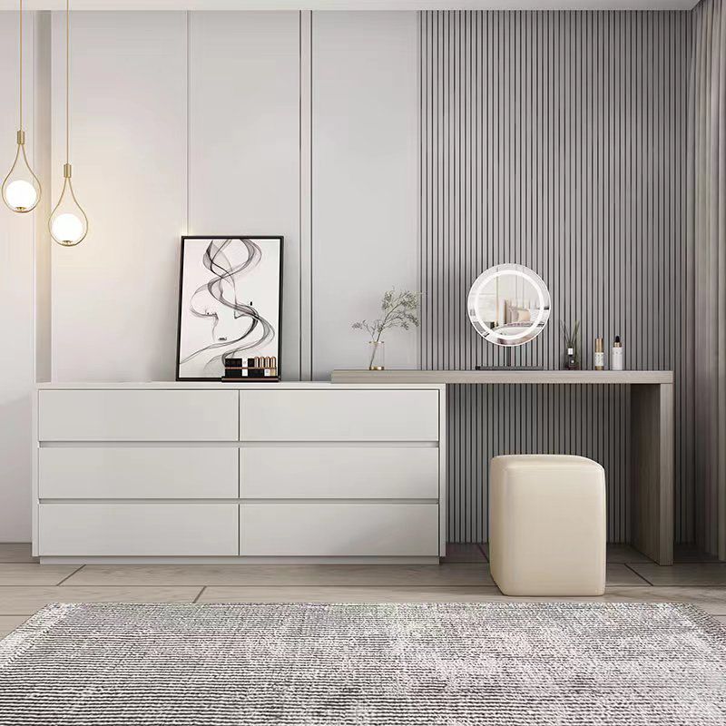 15" Wide Contemporary Make-up Vanity White Wooden Dressing Table