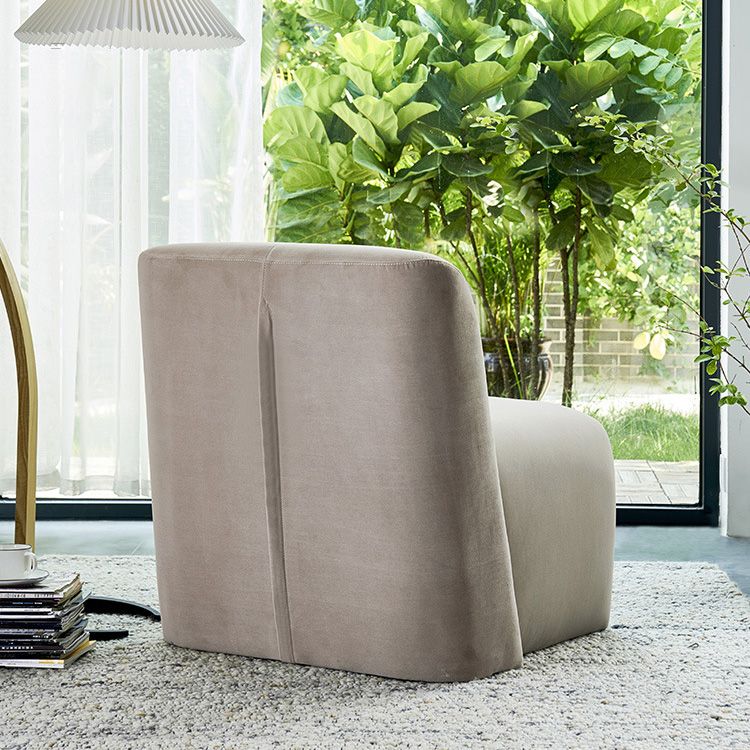 Solid Colo Contemporary Accent Chair Sled Velvet Accent Room Chair
