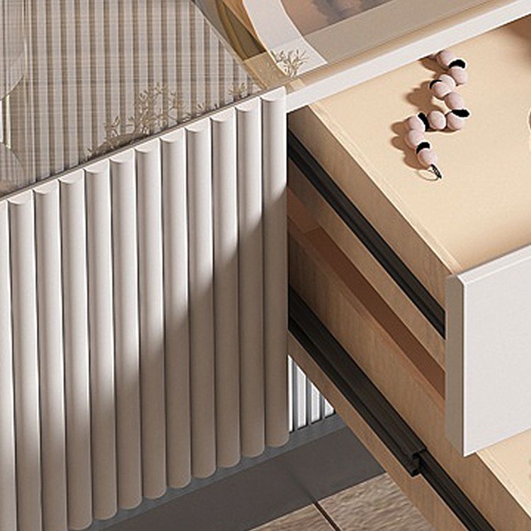 Contemporary Makeup Counter with Drawer, Wooden Vanity Dressing Table