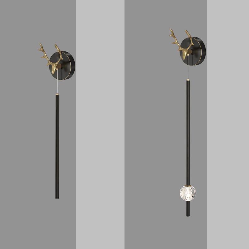 Modern Metal Wall Sconce LED Geometric Shape Wall Light with Acrylic Shade for Bedroom