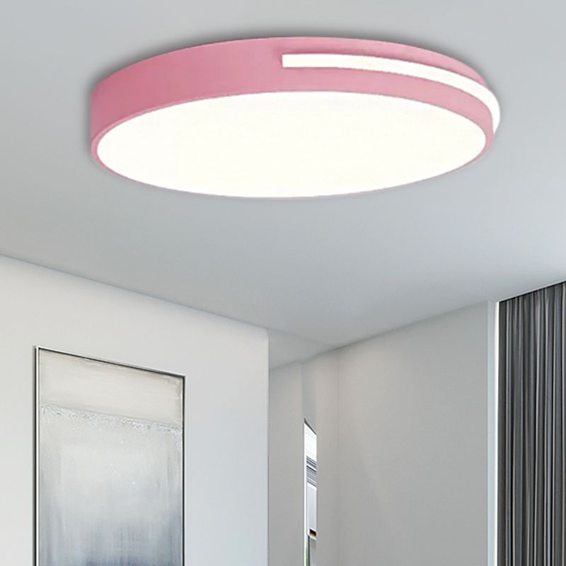 Acrylic Slim Round Flush Mount Light Kid Bedroom Nordic Stylish Ceiling Lamp