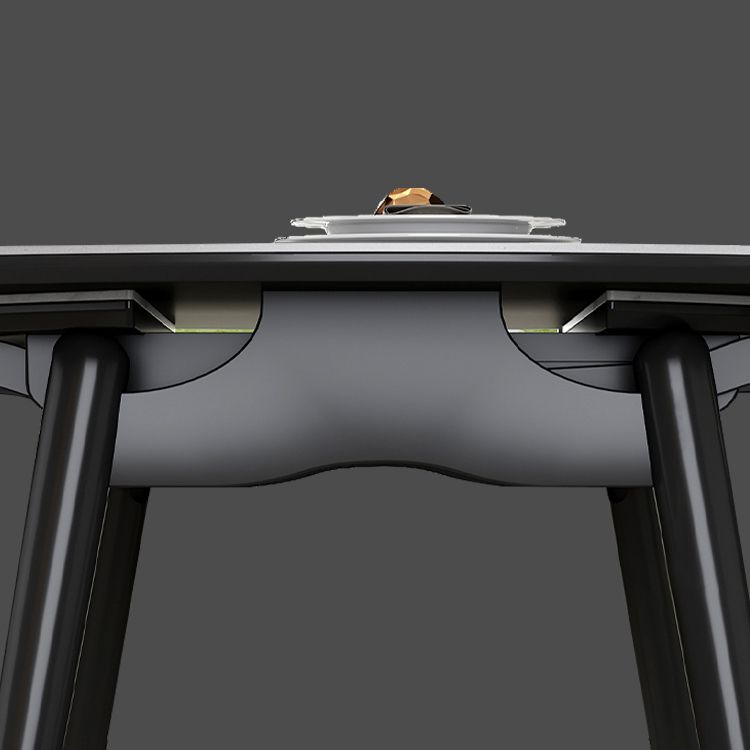 Round Extendable Stone Dining Site Table Contemporary 51.2'' Dinette Table