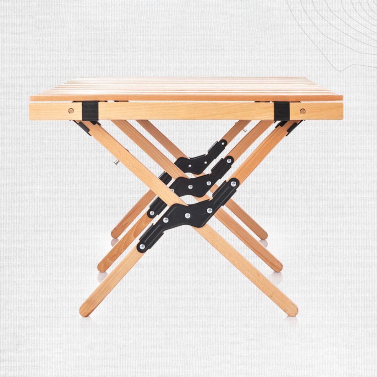 Solid Wood Removable Camping Table Modern Rectangle Camping Table