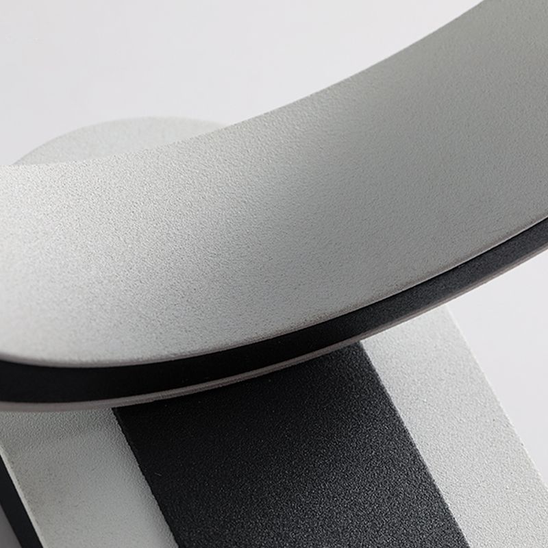 Iluminación de pared de forma redonda de metal Luz de luz de pared moderna de 1 luz en acabado gris