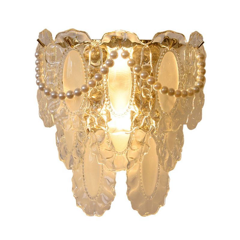 Nordic Wall Light Fixture Creative Wall Light Sconce with Glass Shade for Bedroom