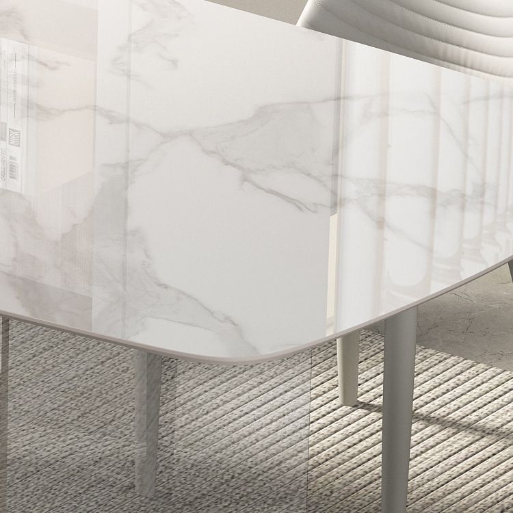 Designer Style Rectangle Dining Table Set 1/4/5 Pieces Acrylic Dining Table