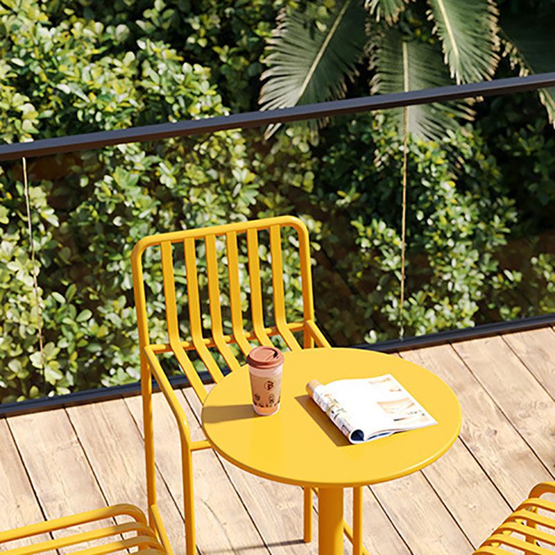 Industrial Outdoor Bar Stool Table 41.3"H Metal Round Bar Table with Pedestal Base