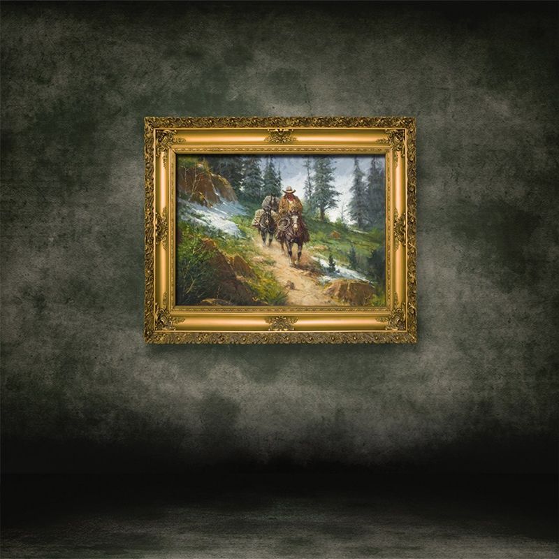 Brown Wanderlust Painting Wall Art Print Textured Rustic Living Room Wrapped Canvas