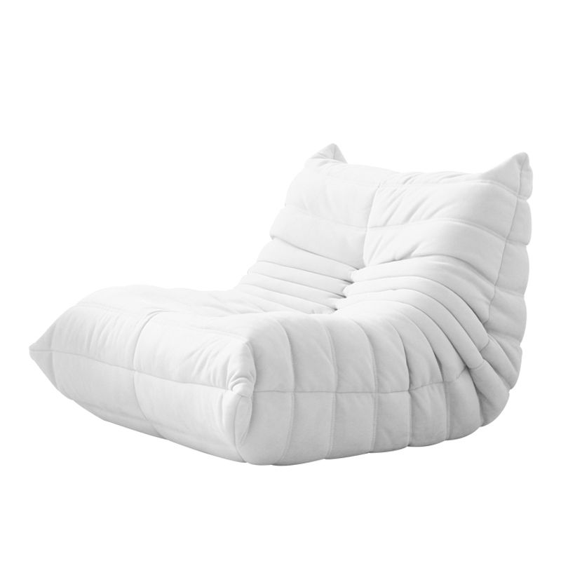 Scandinavian 41.7"Wide Solid Color Suede Sponge Armless Chair