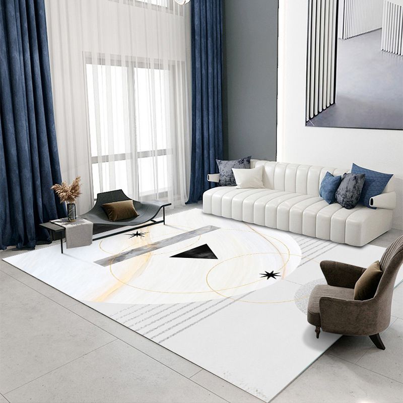 Luxury Modern Rug Pattern Polyester Rug Washable Rug for Living Room