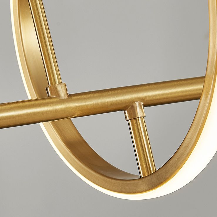 Circle Chandelier Light Fixtures Contemporary Metal Pendant Lights for Kitchen Island