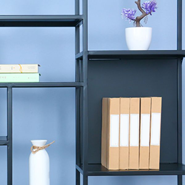 Gold and Black Floor Book Shelf Open Shelf Bookcase with Shelves