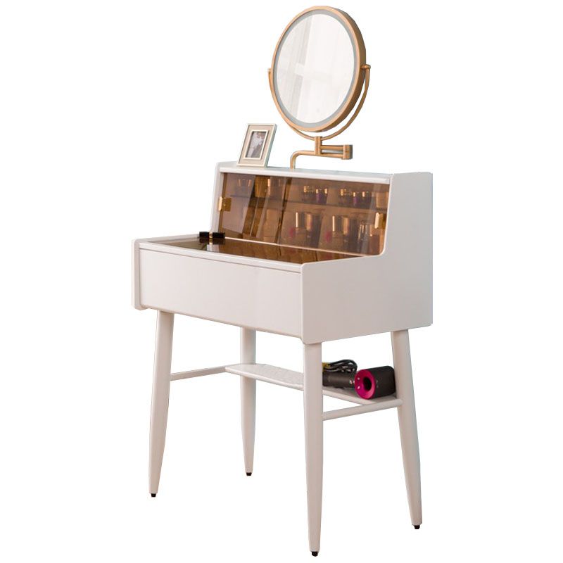 Contemporary Glass Makeup Counter Bedroom 36.6" H Make-up Vanity