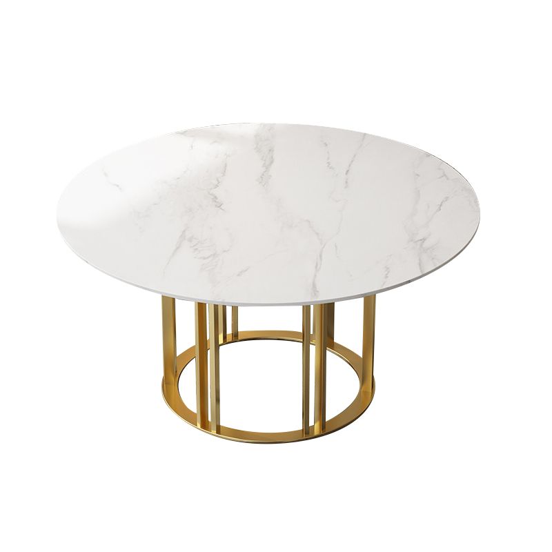 Glam 1/7 Pieces Dining Set Round Stone Dining Table for Kitchen